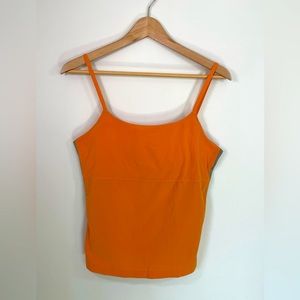 The North Face‎ Women's Cropped Tank Top Scoop Neck Pullover Orange Gray Size M
